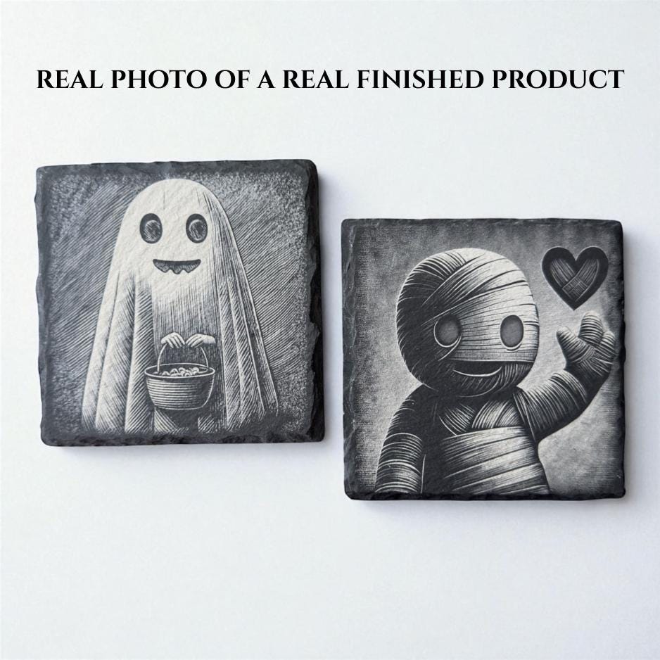 Halloween Slate Coaster for Restaurants, Bars & Home Decor