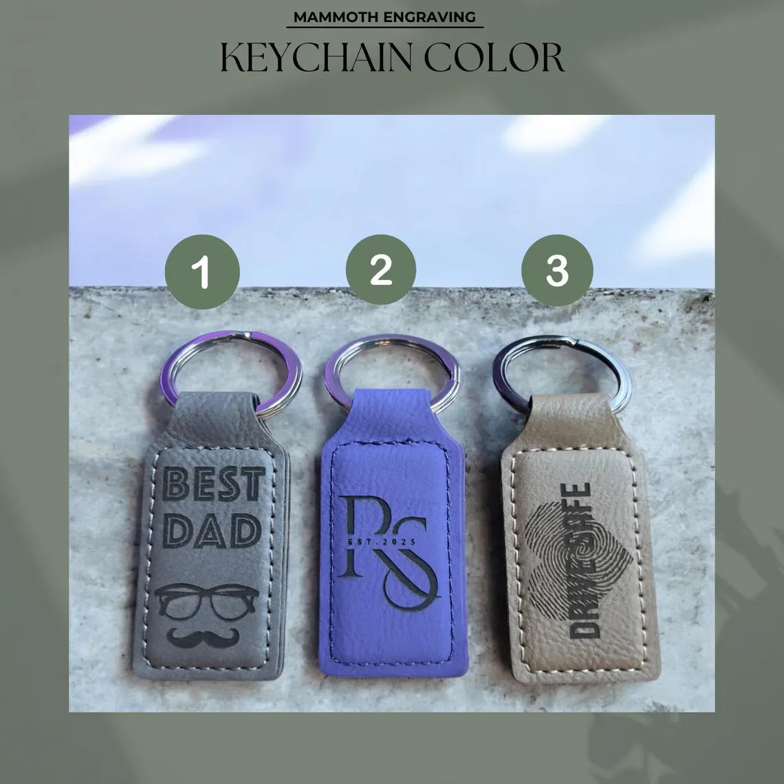 Personalized Leather Keychain