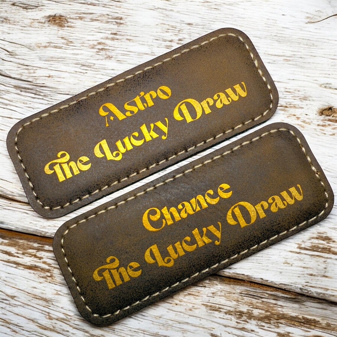 Personalized Name Tag Badge Magnet Attachment Customized Identification Engraved - 5 Pieces