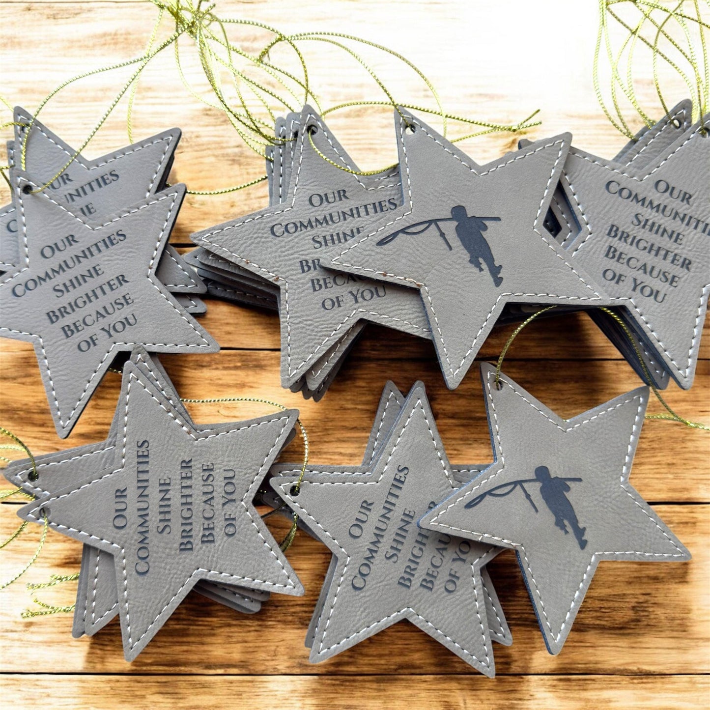 Custom Christmas Tree Ornament, Leather Bulk Wholesale Logo Client Gifting, Corporate Holiday Stocking Stuffers, Personalized Decor