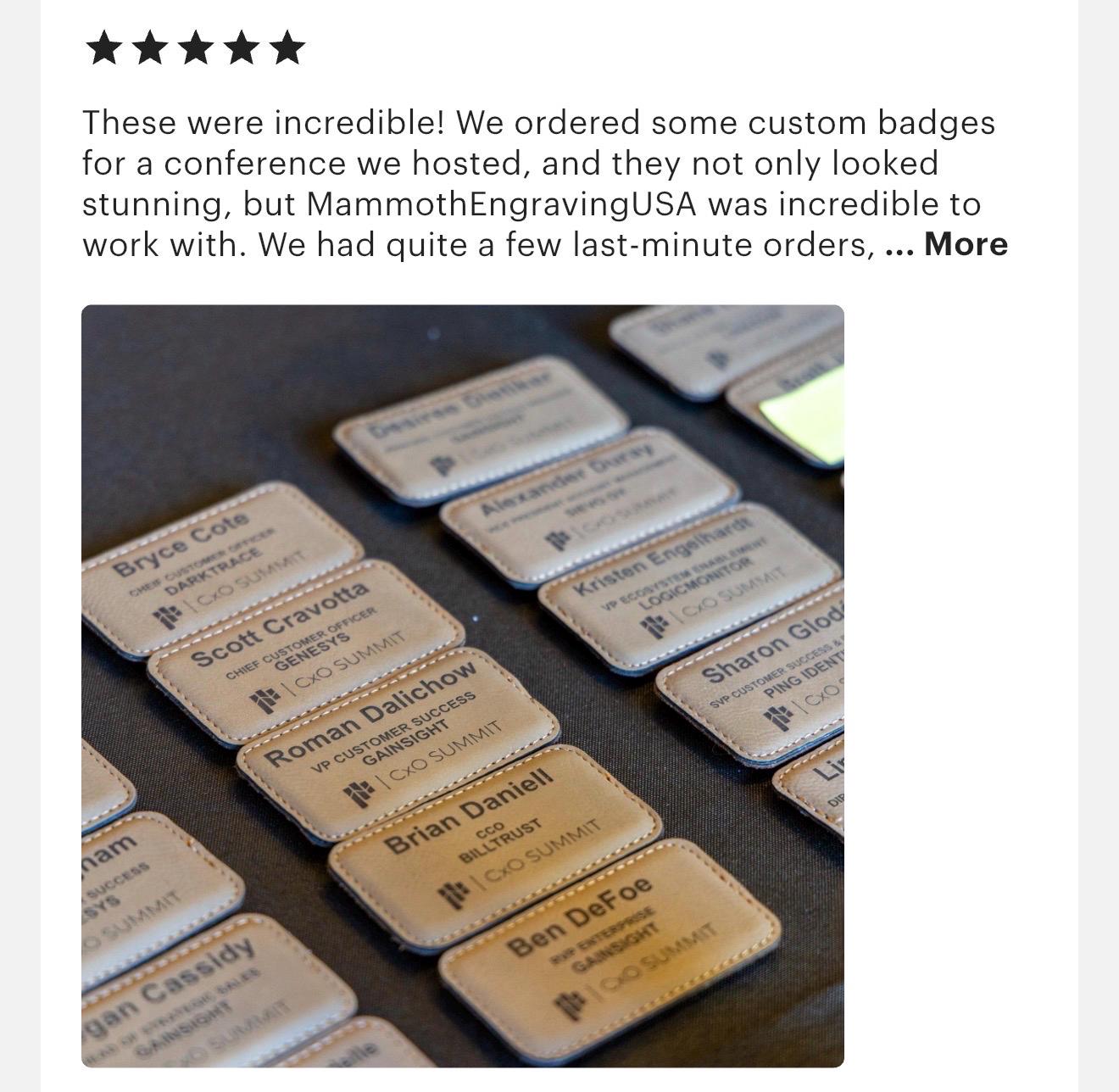 Employee Personalized Name Tag Badge Magnet Attachment Customized Identification Engraved