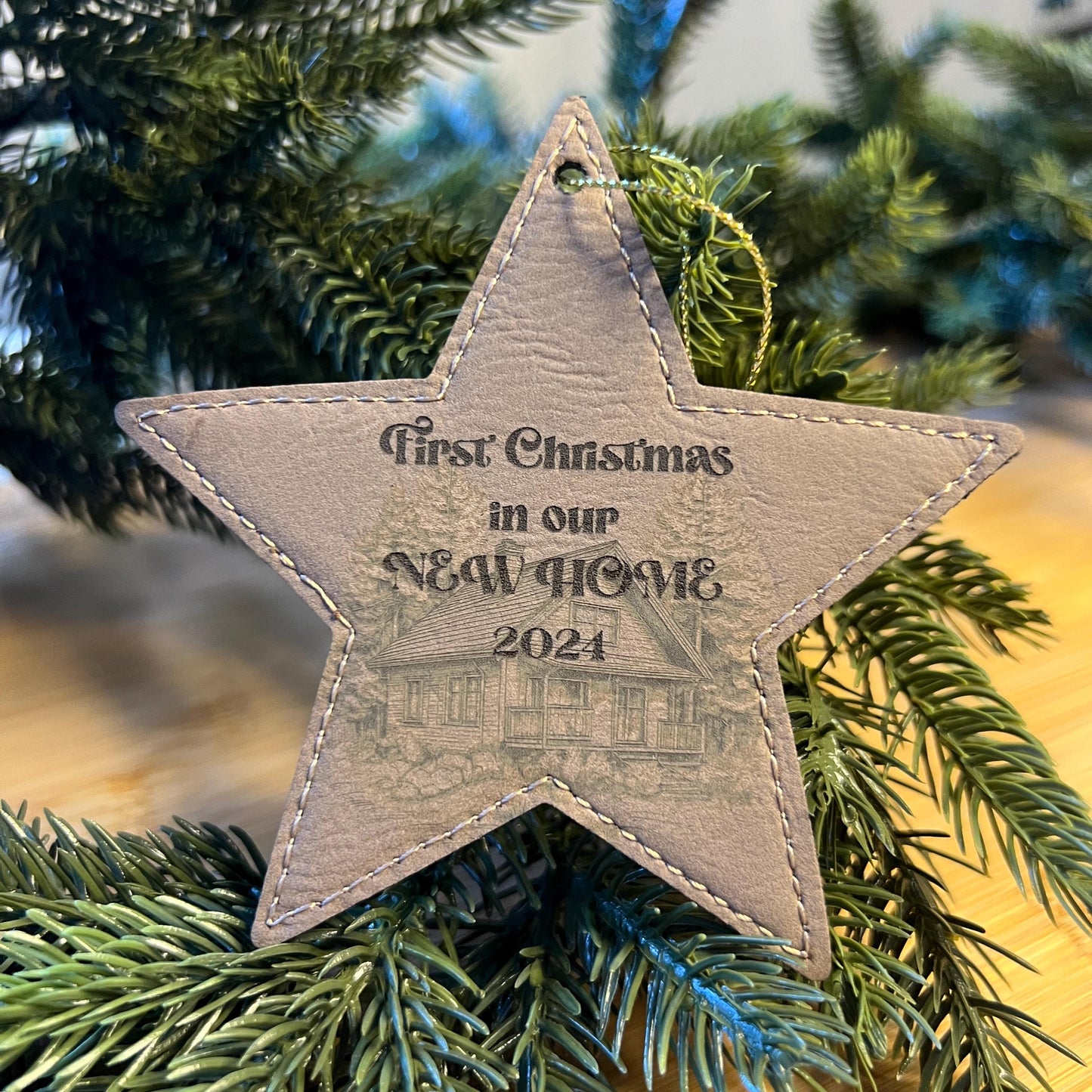 Custom Christmas Tree Ornament, Leather Bulk Wholesale Logo Client Gifting, Corporate Holiday Stocking Stuffers, Personalized Decor