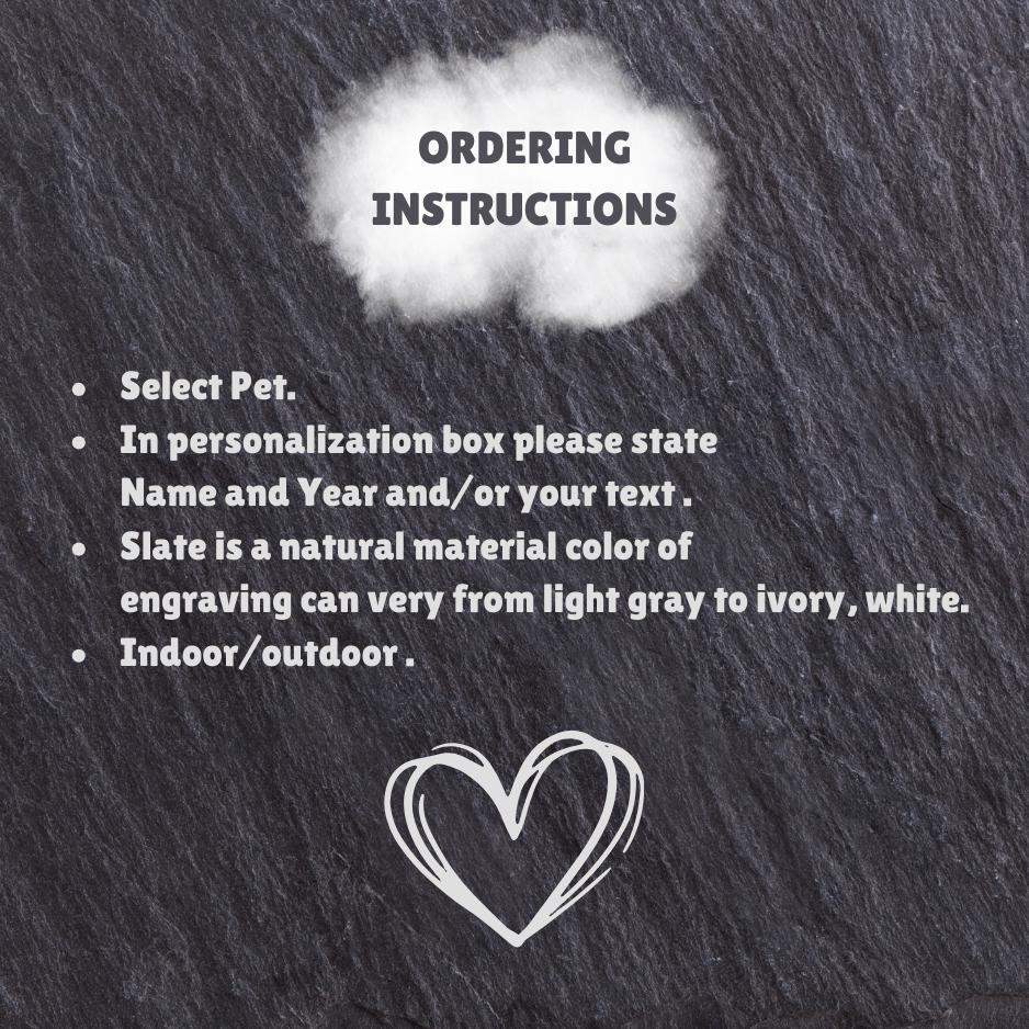 Personalized Pet Memorial Stone for home & garden, Dog memorial, Cat memorial, Pet remembrance gift, In memory of gift, Pet grave marker