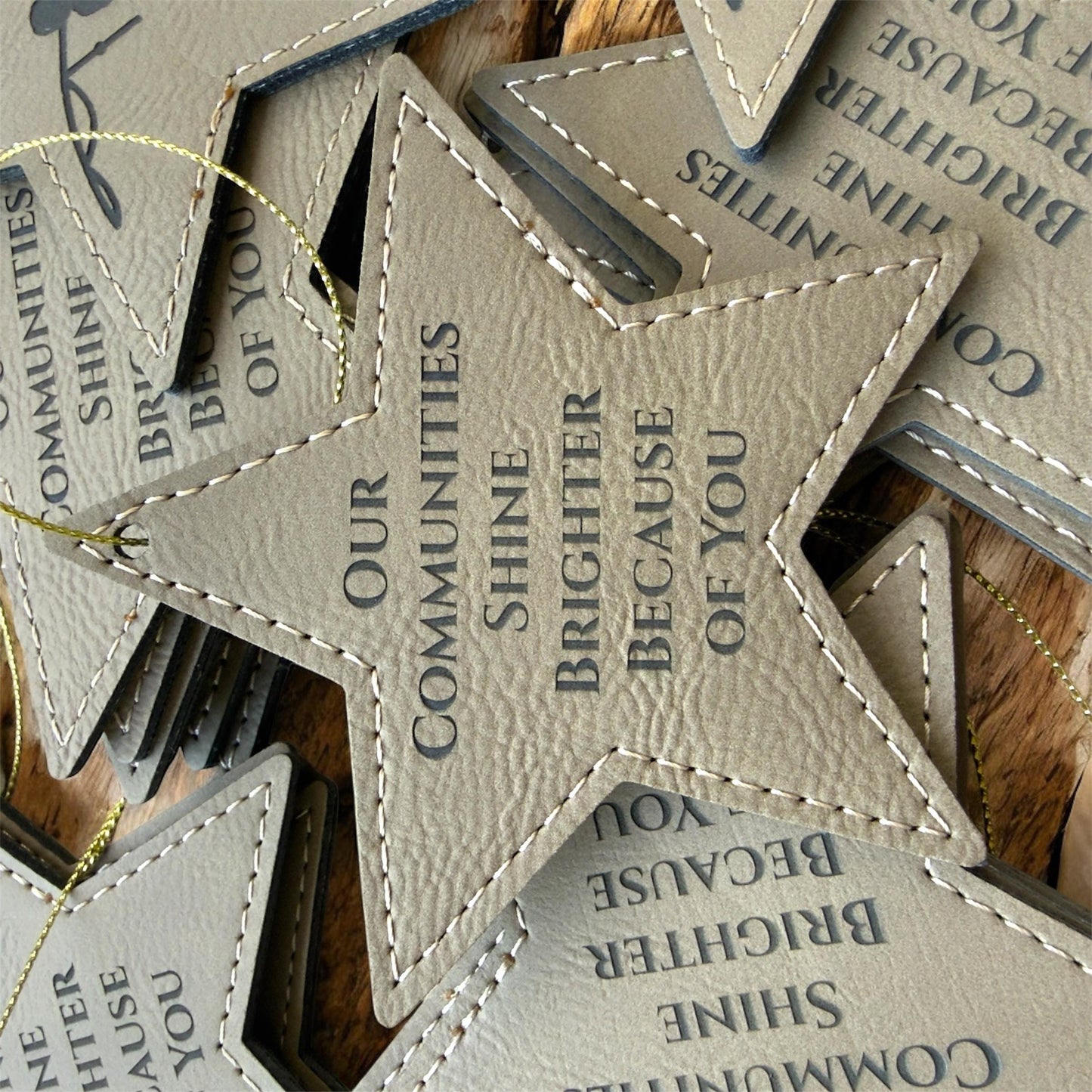 Custom Christmas Tree Ornament, Leather Bulk Wholesale Logo Client Gifting, Corporate Holiday Stocking Stuffers, Personalized Decor