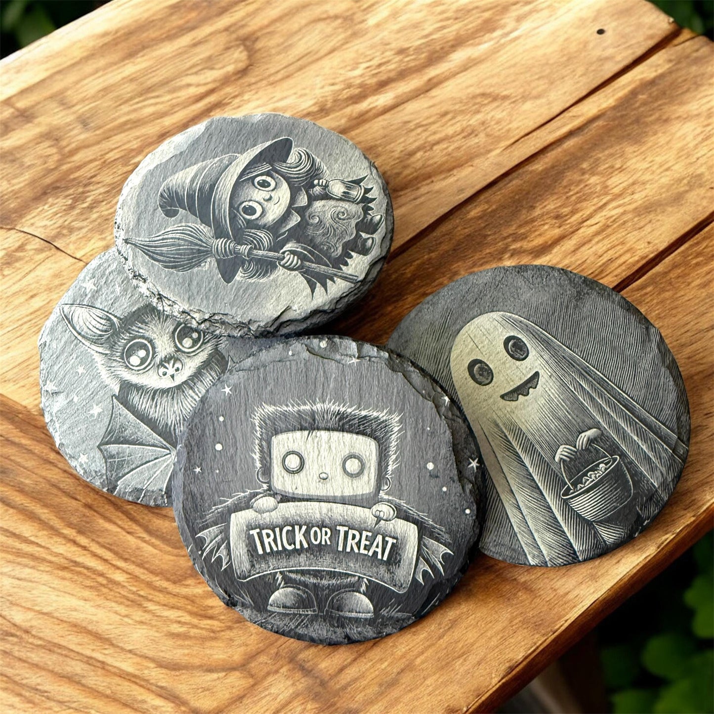 Halloween Slate Coaster for Restaurants, Bars & Home Decor