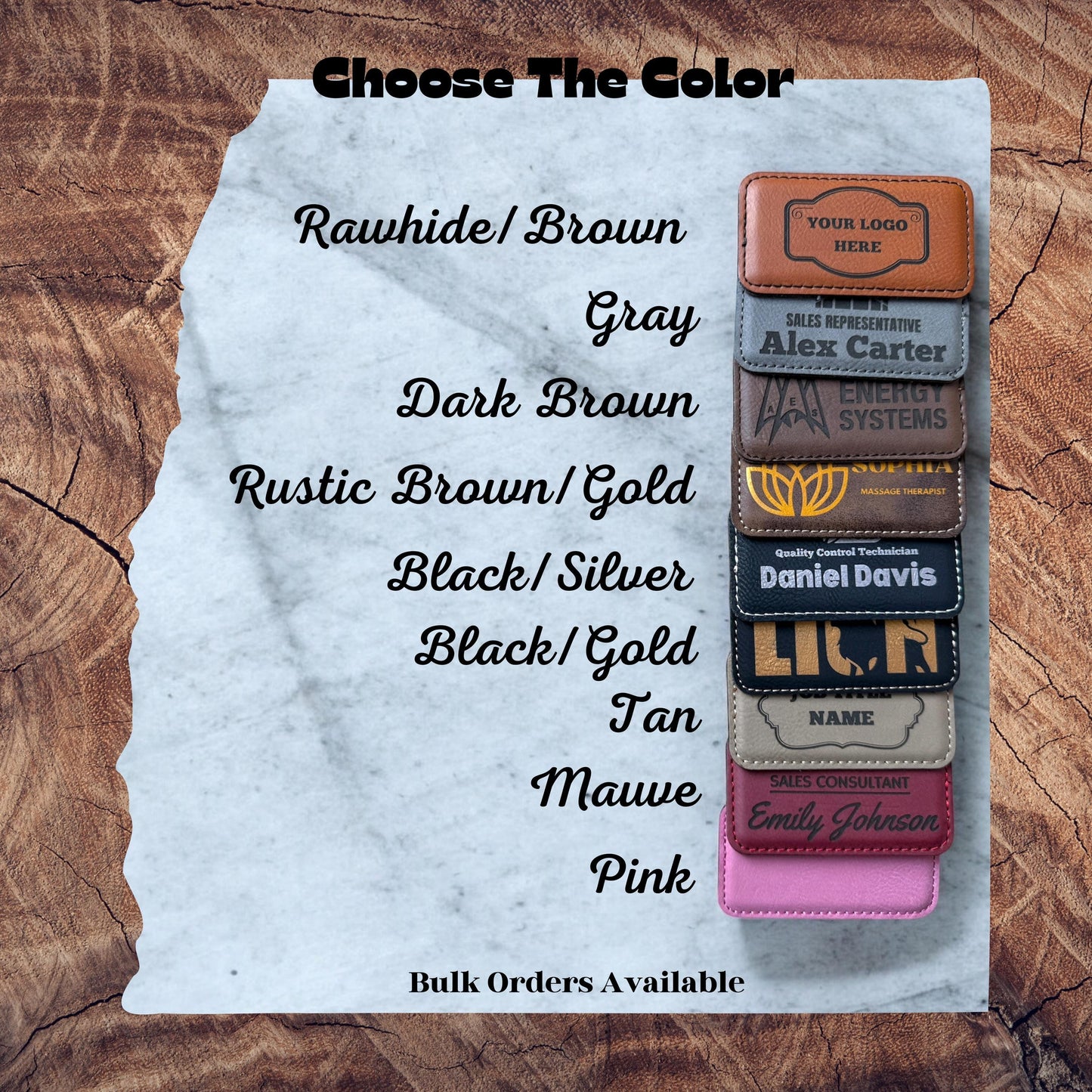 Employee Personalized Name Tag Badge Magnet Attachment Customized Identification Engraved