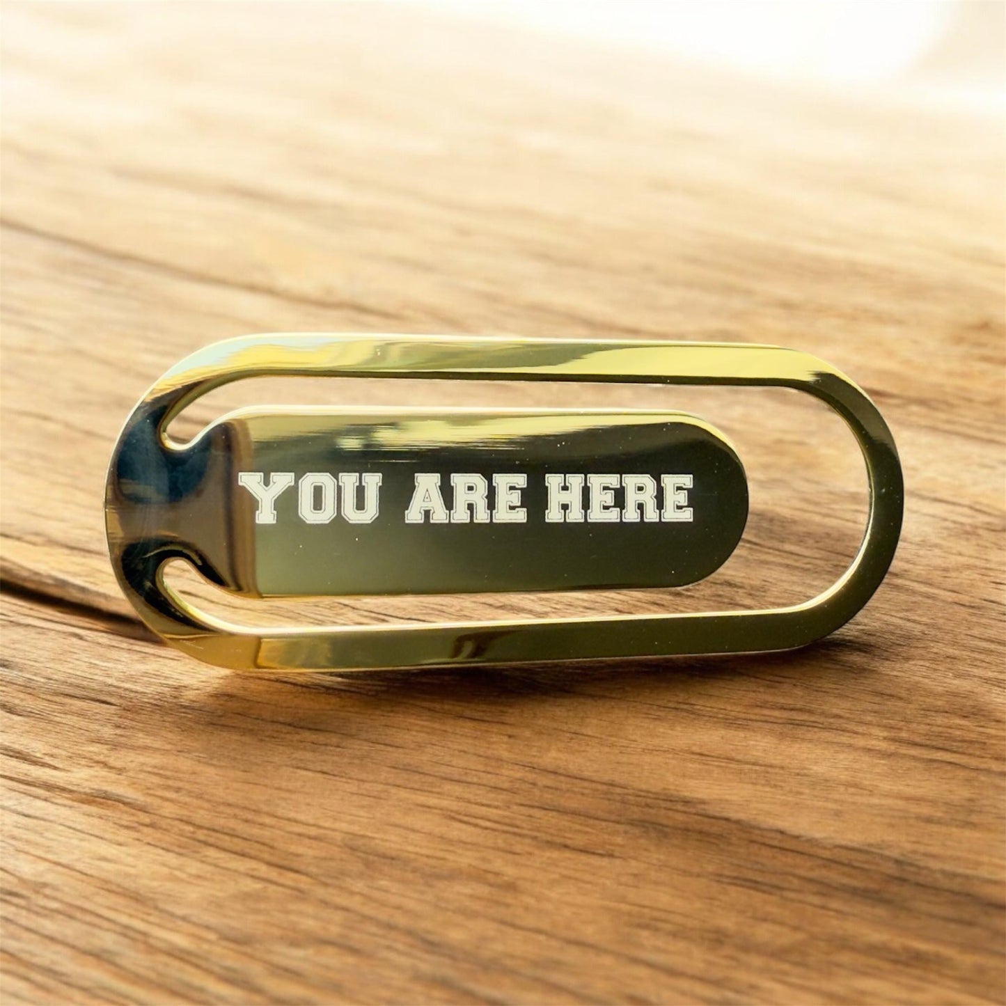 Personalized Gold Bookmark: Engraved Metal, Custom Corporate Gift