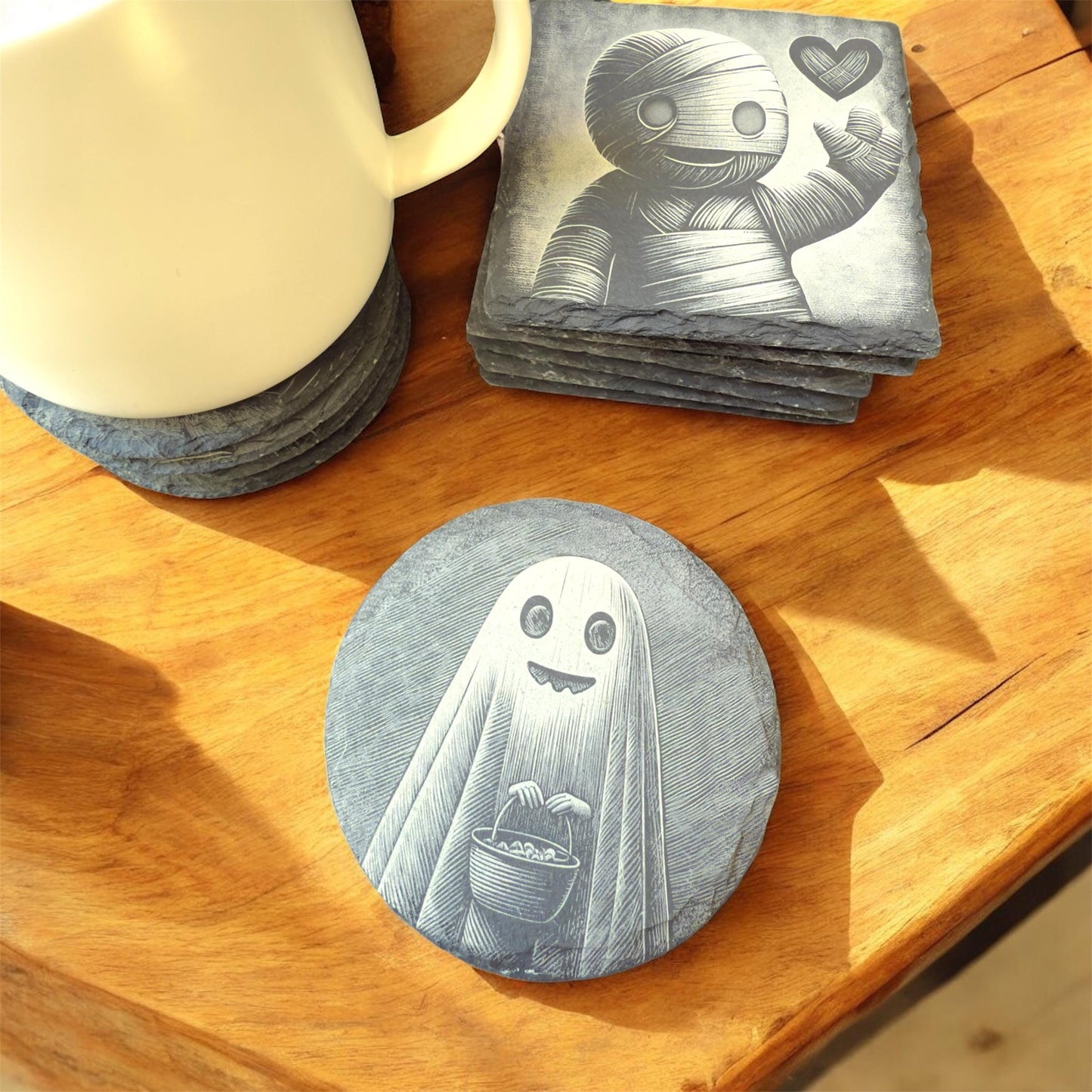 Halloween Slate Coaster for Restaurants, Bars & Home Decor