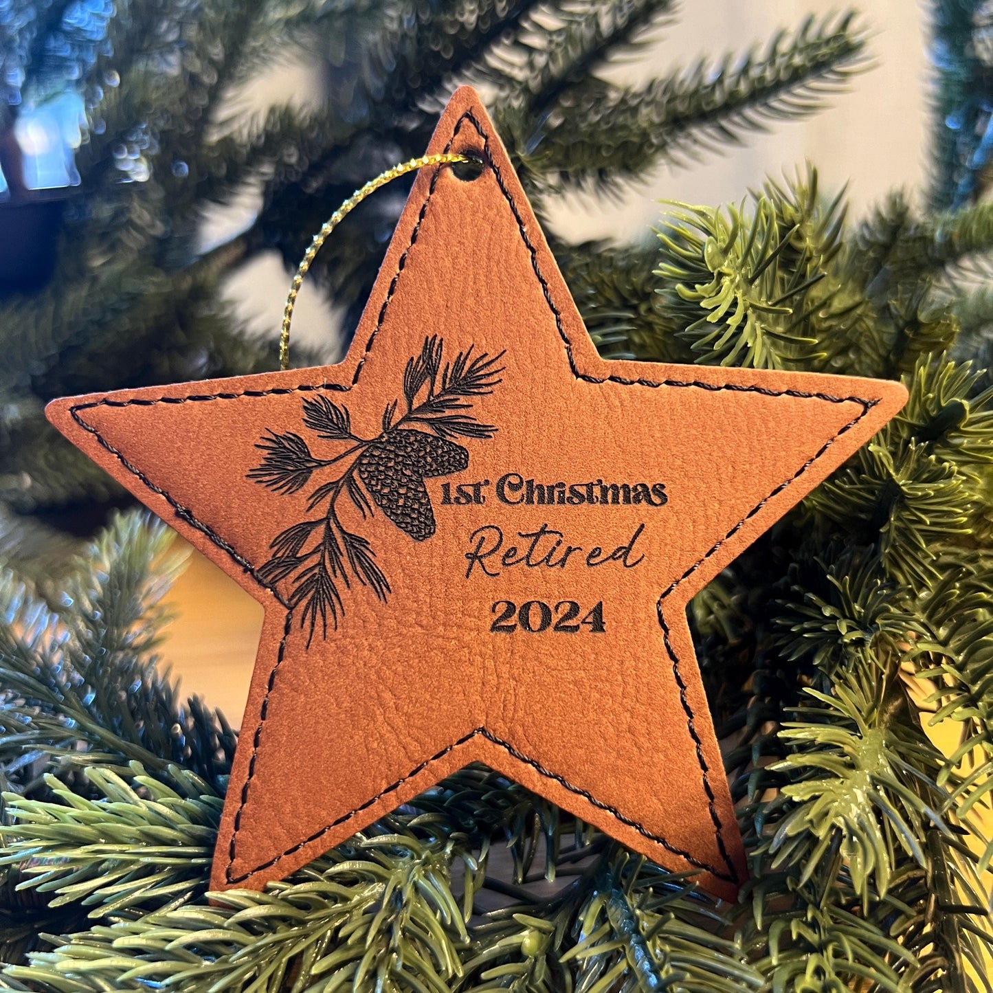 Custom Christmas Tree Ornament, Leather Bulk Wholesale Logo Client Gifting, Corporate Holiday Stocking Stuffers, Personalized Decor