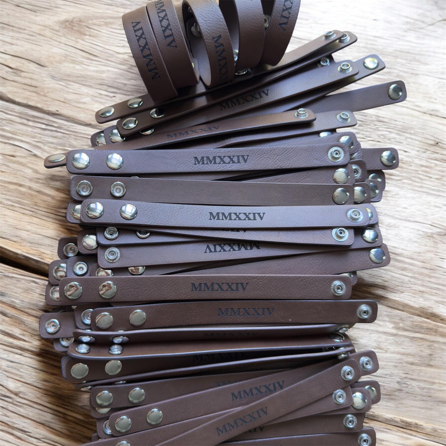 Engraved Leather Gifts in Bulk • Custom Bracelets & Corporate Orders