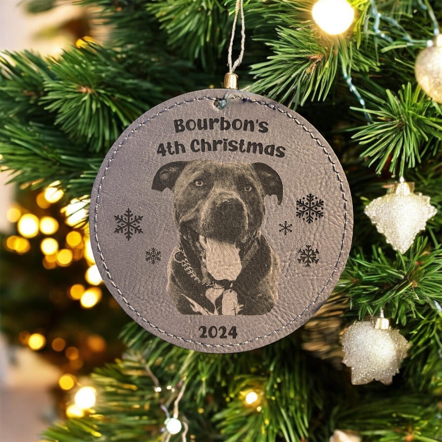 Custom Christmas Tree Ornament, Leather Bulk Wholesale Logo Client Gifting, Corporate Holiday Stocking Stuffers, Personalized Decor