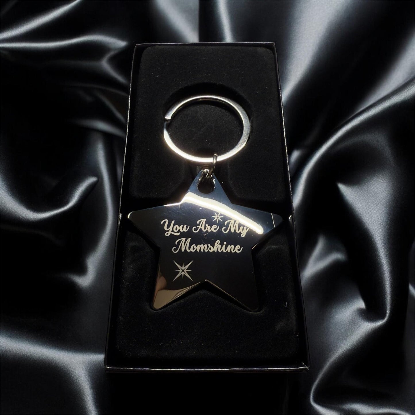 Personalized Keychain Stainless Steel Silver - Customizable Engraved Key Holder