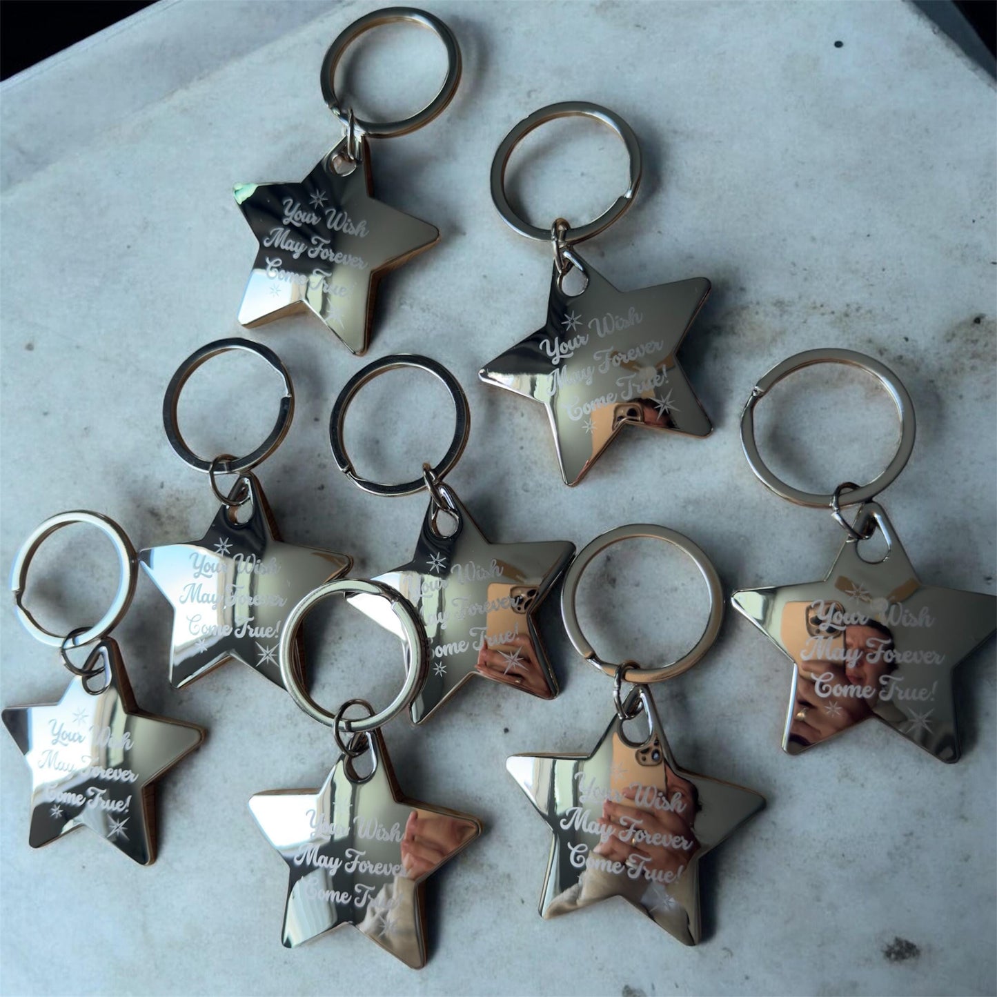 Personalized Keychain Stainless Steel Silver - Customizable Engraved Key Holder