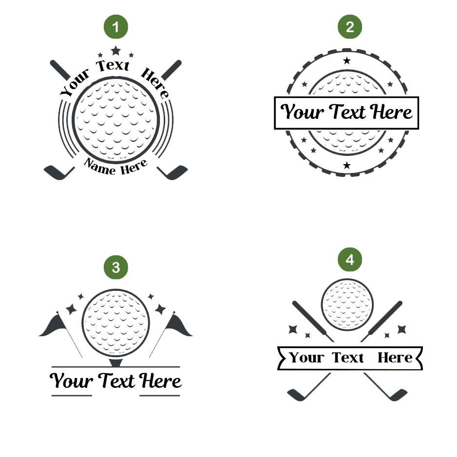 Engraved Faux Leather Golf Bag Tag with Tees, Personalized Golf Gift