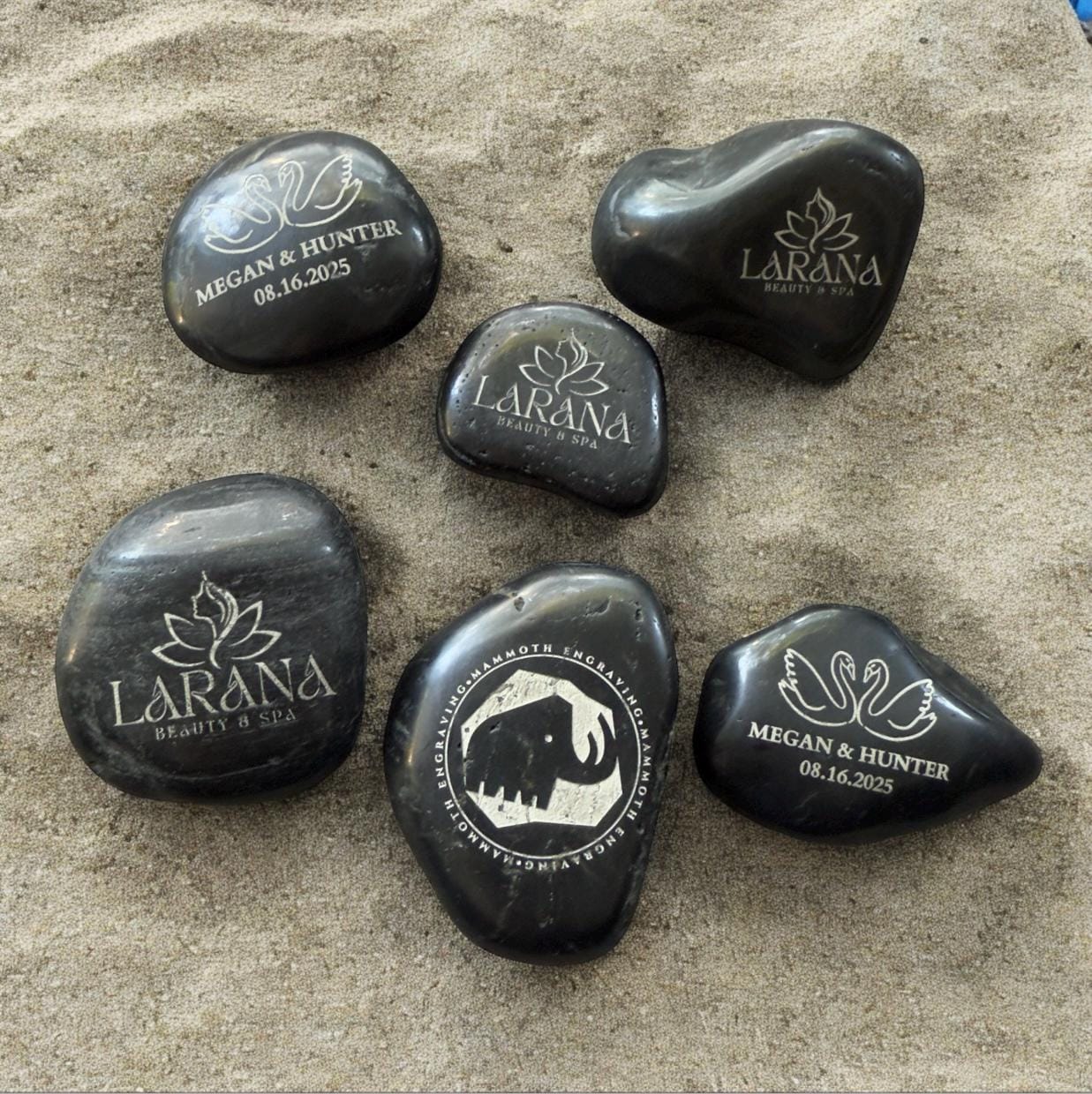 Personalized Design Your Own Engraved River Rock Bulk Branding