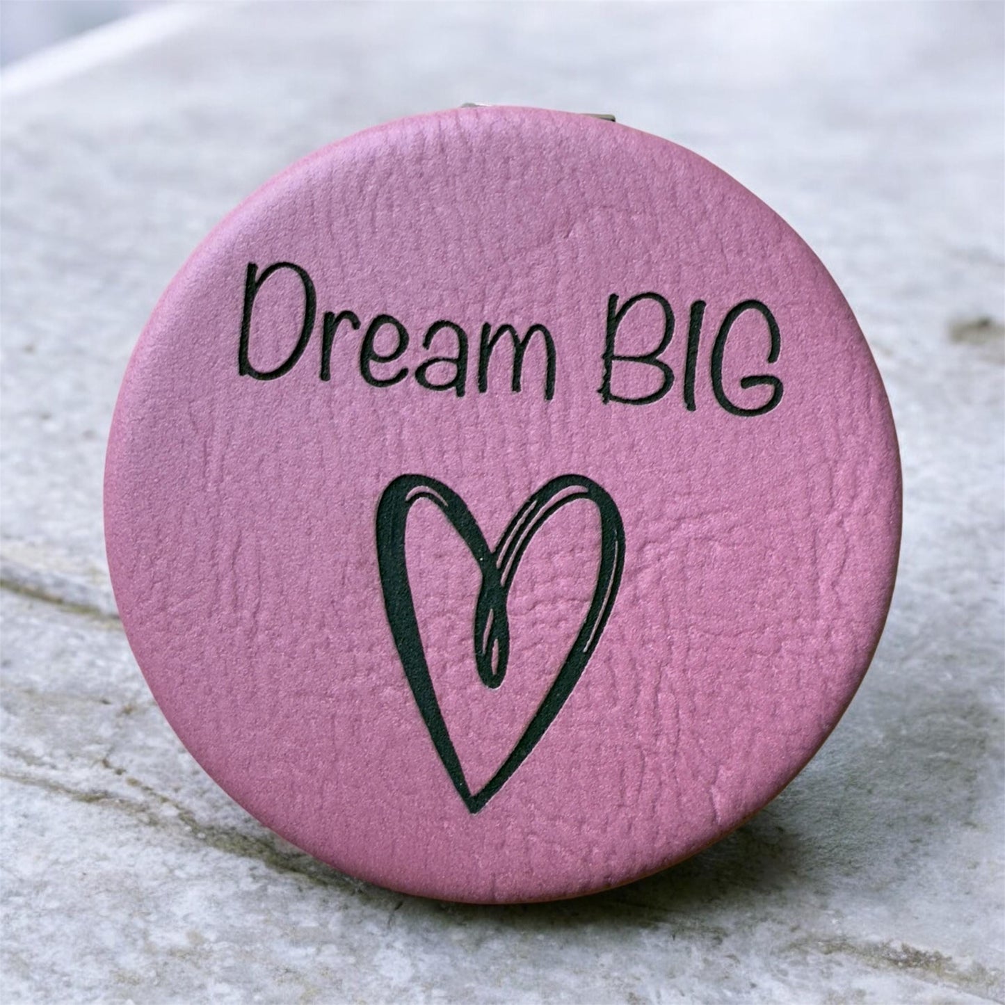 Personalized Leatherette Compact Mirror, Engraved Makeup Mirror, Bridesmaid Gift