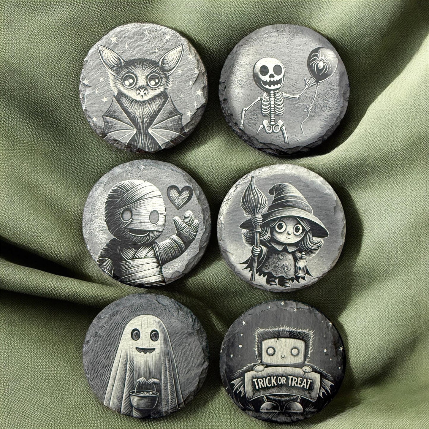 Halloween Slate Coaster for Restaurants, Bars & Home Decor