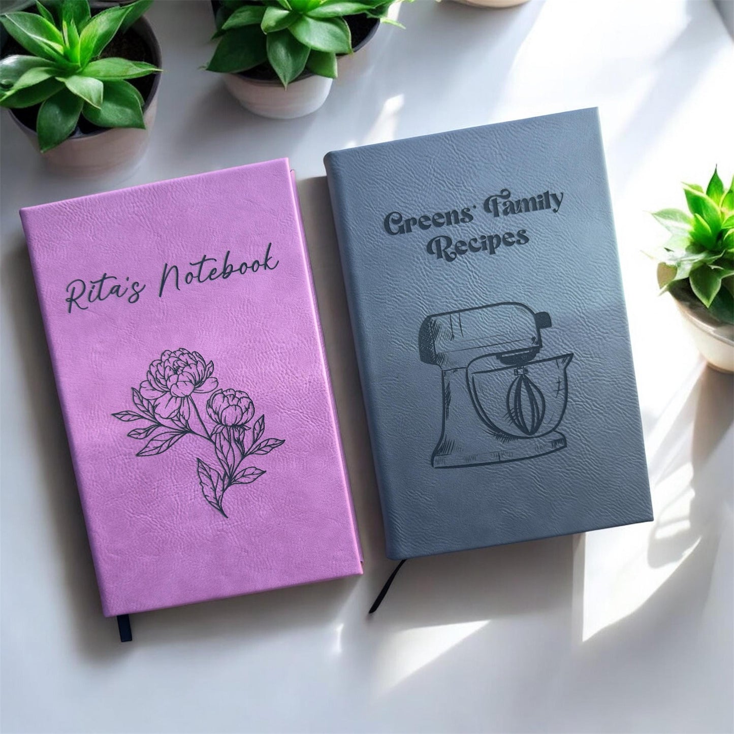 Personalized Leatherette Journal: Engraved Custom Notebook