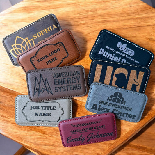 Personalized Name Tag Badge Magnet Attachment Customized Identification Engraved - 5 Pieces