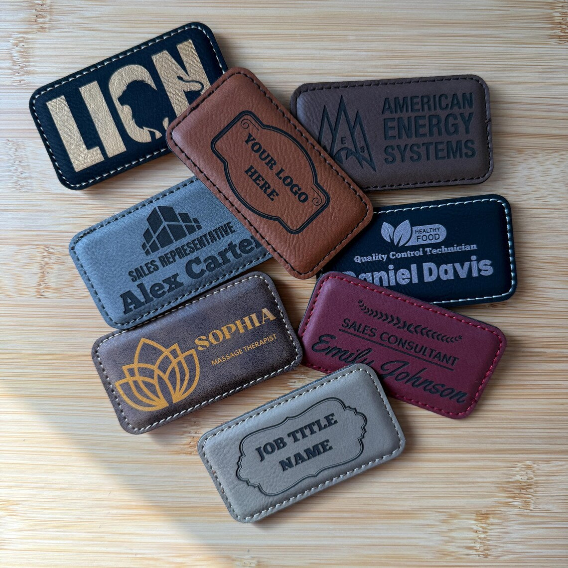Personalized Name Tag Badge Magnet Attachment Customized Identification Engraved - 5 Pieces