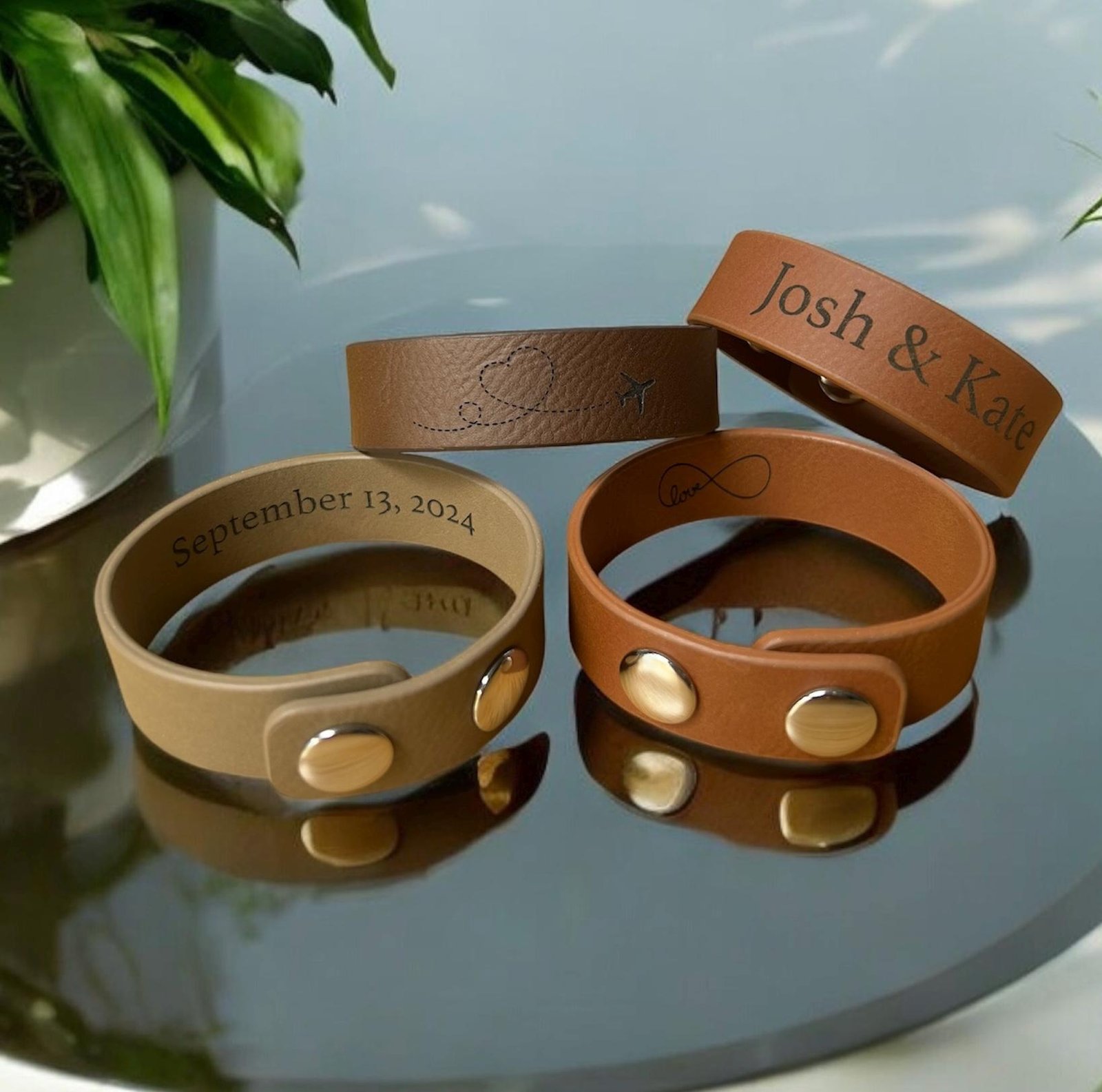 Fuck Cancer Leatherette Bracelet, Engraved Support Gift - Image 6