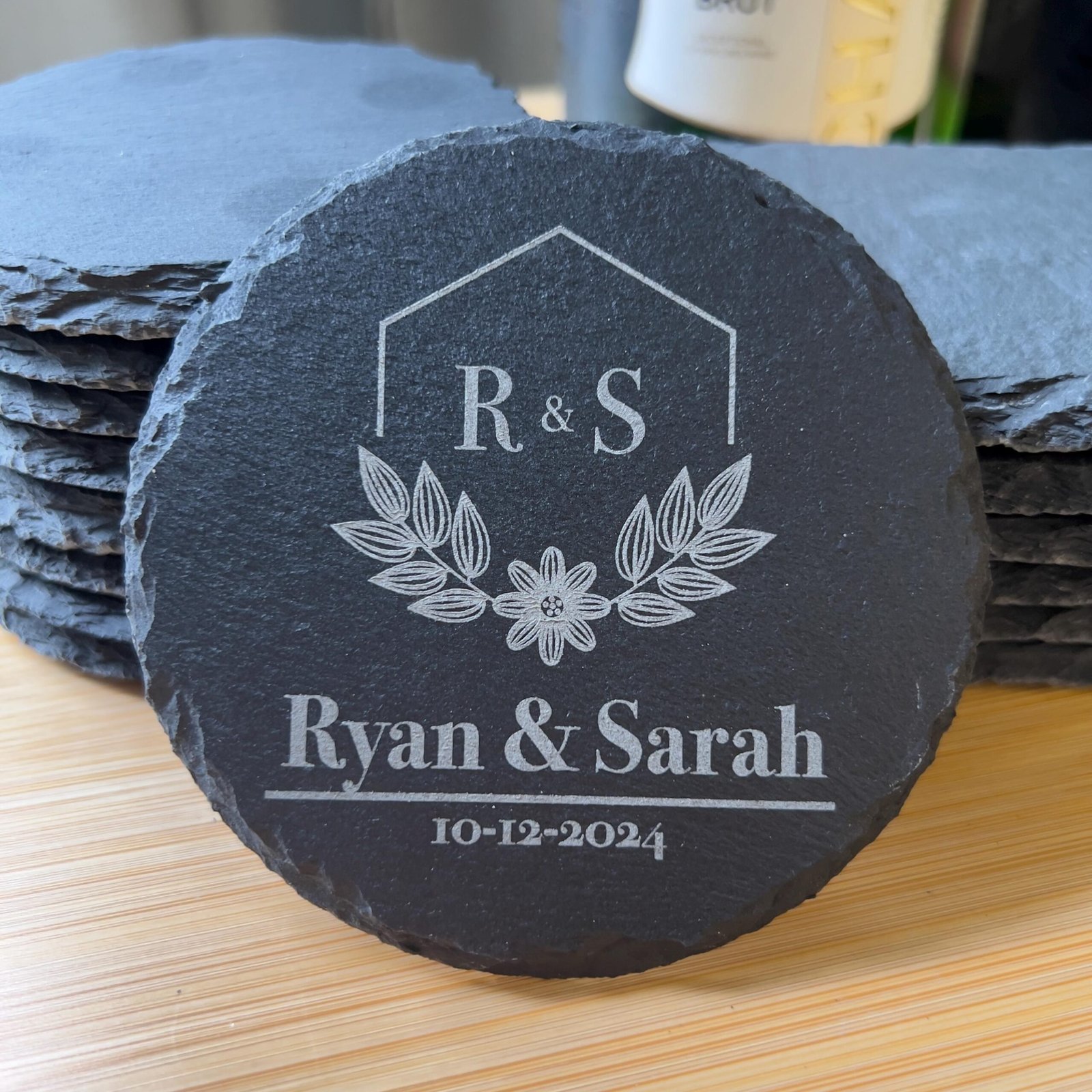 Personalized Slate Coasters for the Perfect Wedding Gift or Housewarming Present - Image 4
