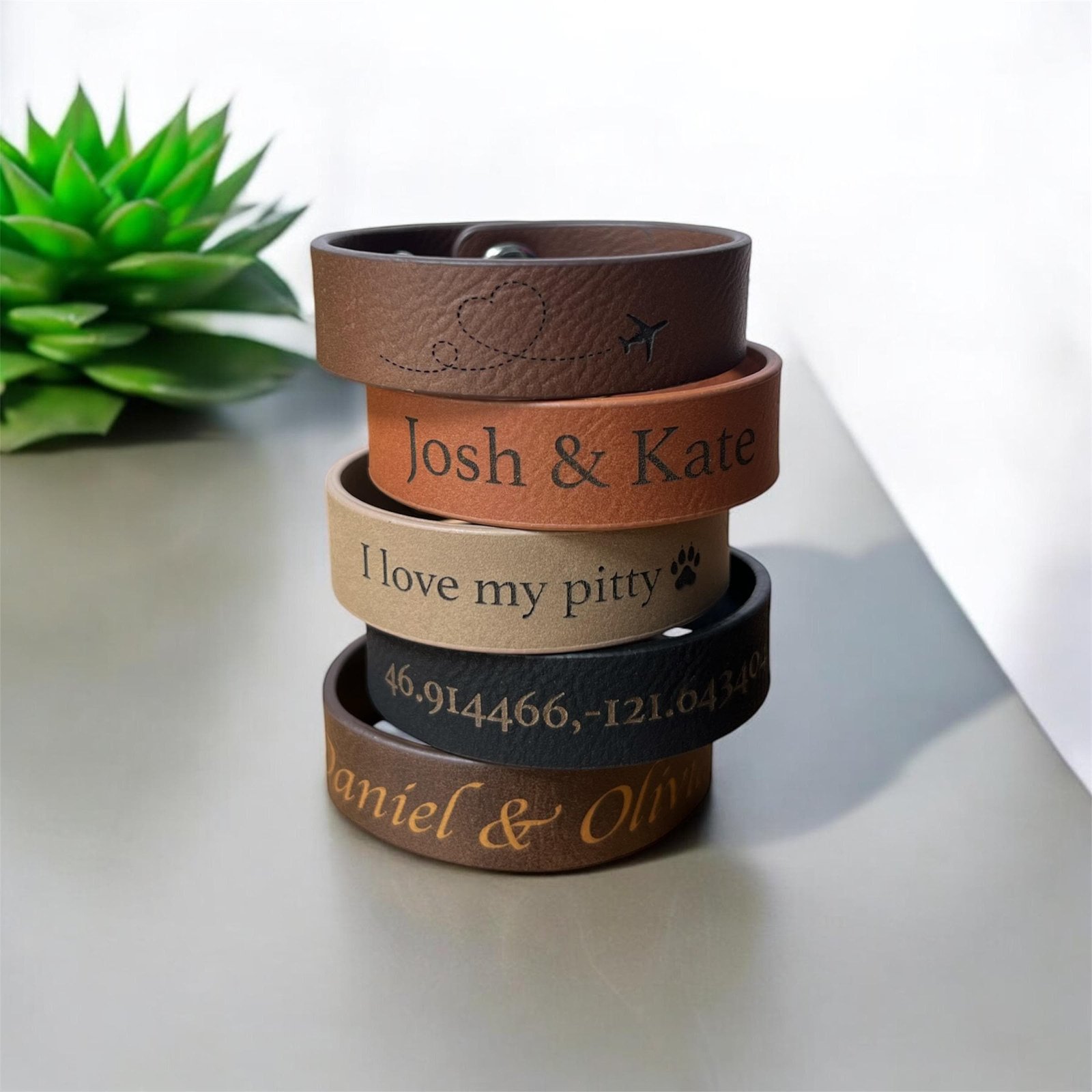 Fuck Cancer Leatherette Bracelet, Engraved Support Gift - Image 5