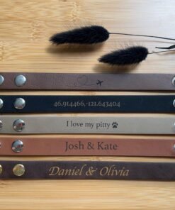 Alternative view of Personalized Leather Bracelet, Custom Word Bracelet for Men Women, Reminder Bracelet, Leather Cuff Bracelet Engraved, Gifts for Boyfriend