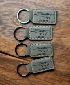 Alternative view of Personalized Vegan Leather Keychain: Custom Engraved Gift