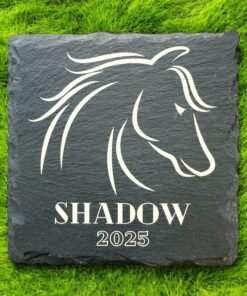 Personalized Slate Pet Memorial Stone, Engraved Dog Cat Remembrance Gift