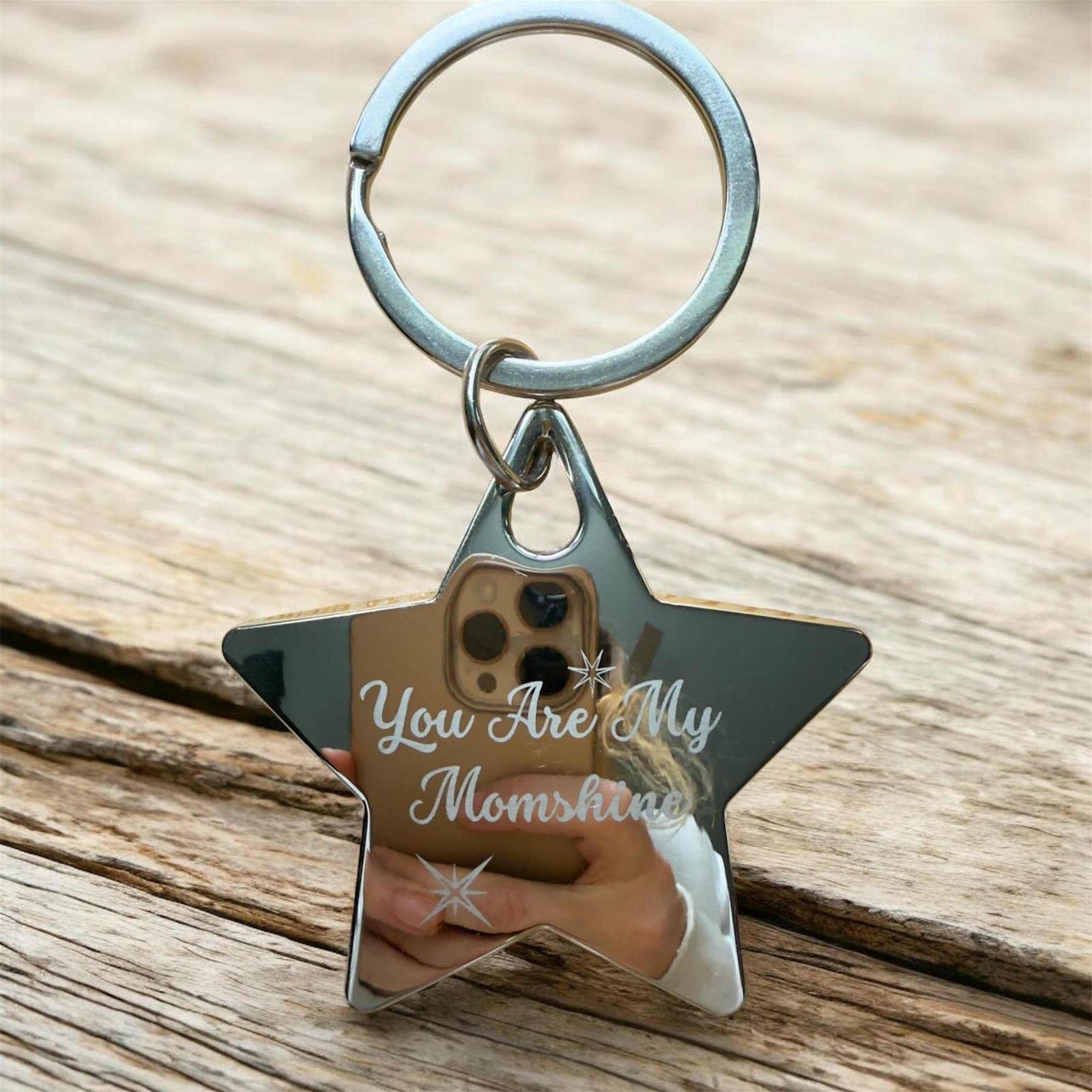 Personalized Keychain Stainless Steel Silver - Customizable Engraved Key Holder - Image 6