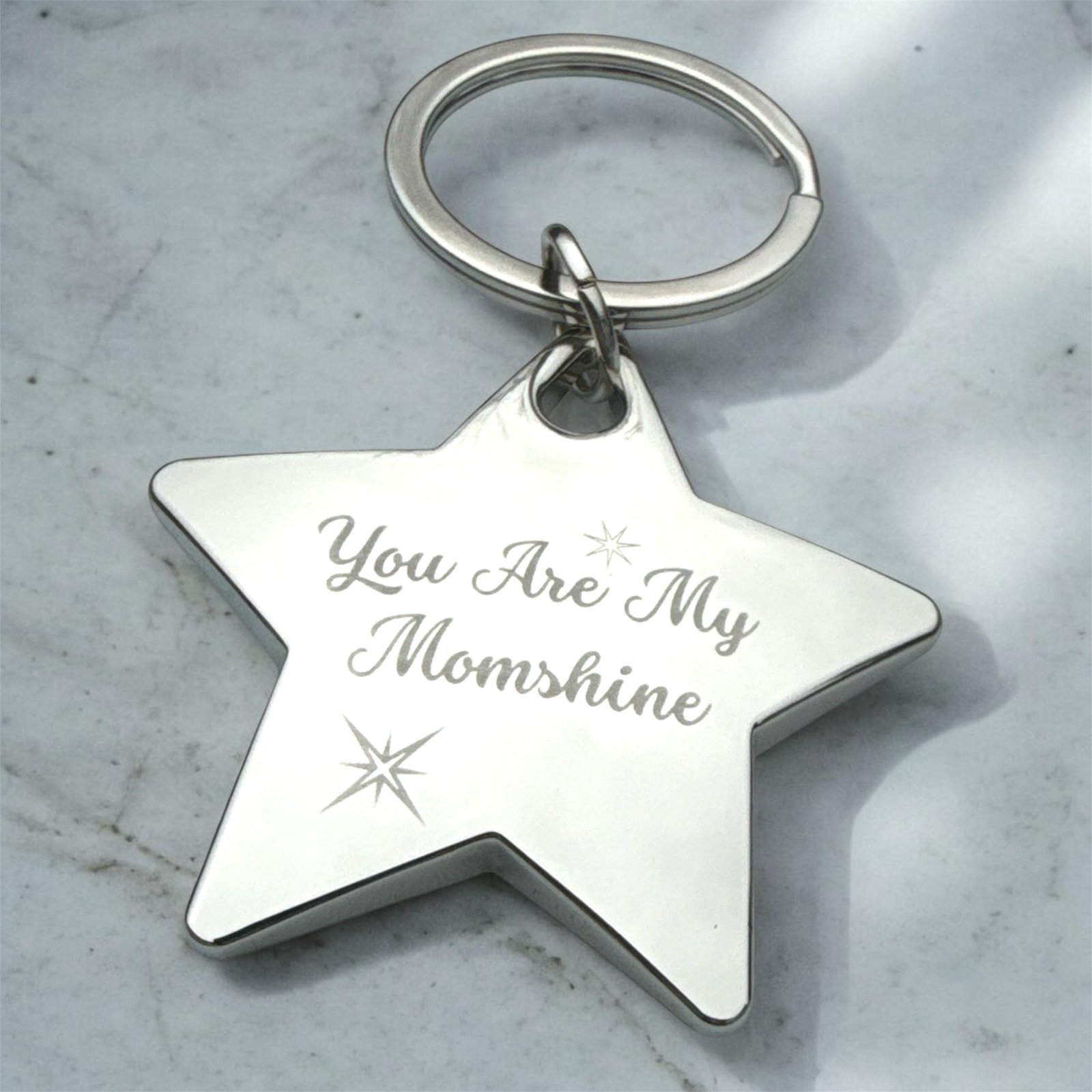 Personalized Keychain Stainless Steel Silver - Customizable Engraved Key Holder - Image 4