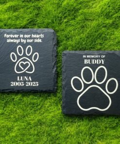 Alternative view of Personalized Slate Pet Memorial Stone, Engraved Dog Cat Remembrance Gift
