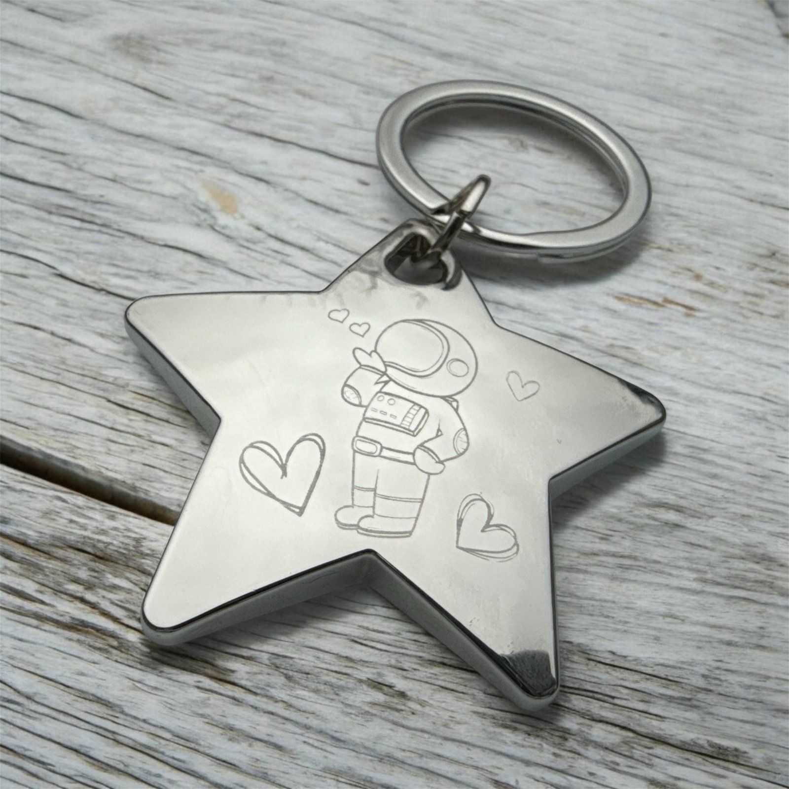 Personalized Keychain Stainless Steel Silver - Customizable Engraved Key Holder - Image 5