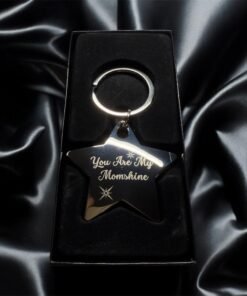 Alternative view of Personalized Keychain Stainless Steel Silver - Customizable Engraved Key Holder