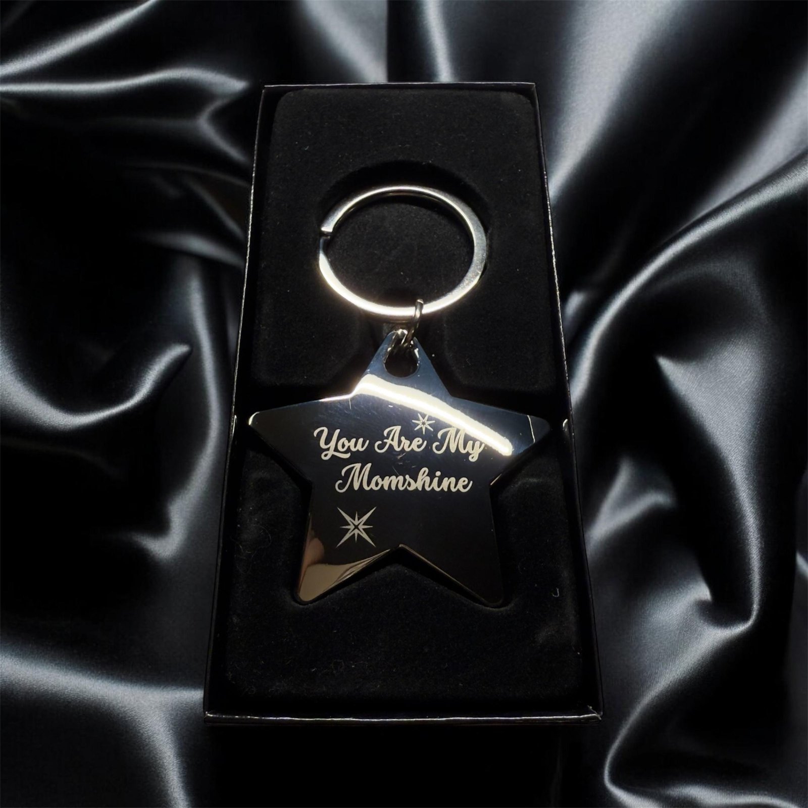 Personalized Keychain Stainless Steel Silver - Customizable Engraved Key Holder - Image 2