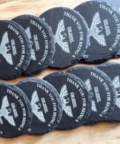 Alternative view of Engraved Slate Coasters: Personalized Wedding Favors