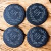Engraved Slate Coasters: Personalized Wedding Favors