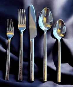 Personalized Dining UTENSIL FLATWARE set Fork Spoon Knife MODERN Custom Engraved Bridesmaid Housewarming Wedding