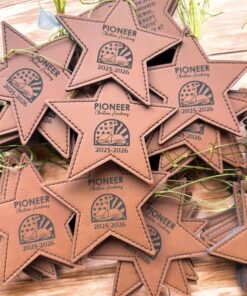 Alternative view of Christmas Tree Leather Ornament, Corporate Gifts with Logo, Corporate Gifts for Clients, Corporate Holiday Gifts, Corporate Gift Boxes