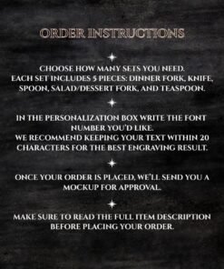 Alternative view of Personalized Dining UTENSIL FLATWARE set Fork Spoon Knife MODERN Custom Engraved Bridesmaid Housewarming Wedding